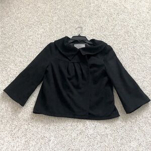 Old Navy Swing Jacket Blazer Suit Dress Black M Three Quarter Sleeve